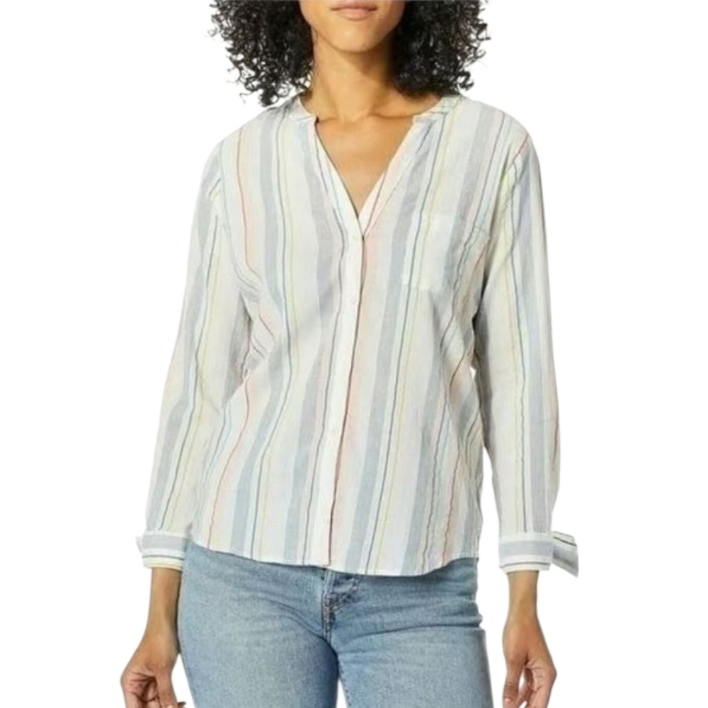 J.Crew Mercantile Striped Button Front Top Size Small